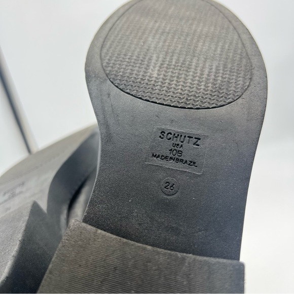 Schutz Kasey Leather Black Pull On Round Toe Chelsea Boots Womens Size 10 - Picture 8 of 9